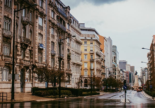 a street on avenidas novas in lisbon
