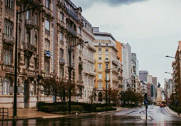 new avenue in Lisbon city street