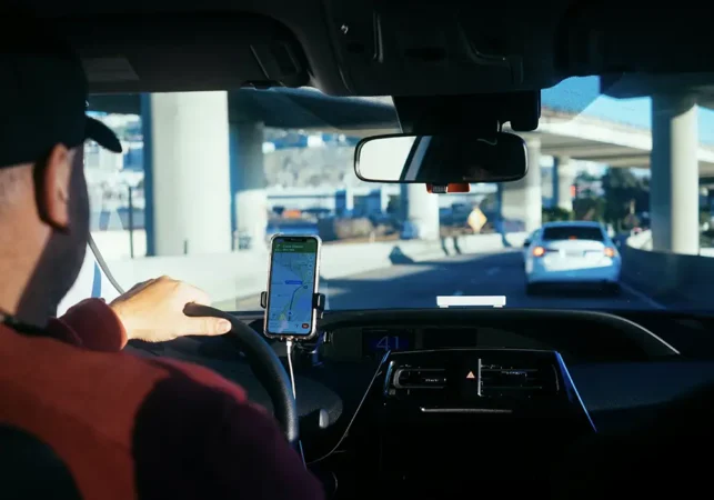 a man taking a class with a Portugal driving school