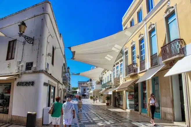 a view of a street in Faro Portugal