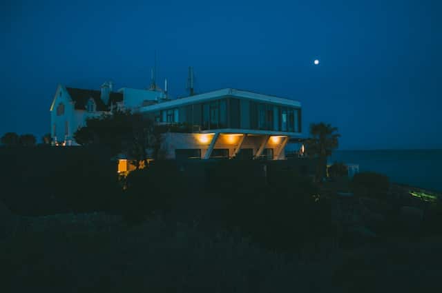 cascais home at night