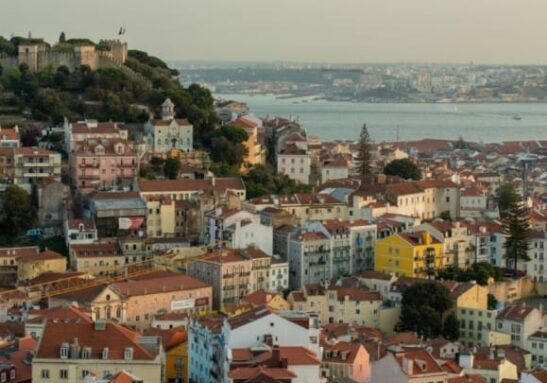 View of lisbon city during the day with buildings