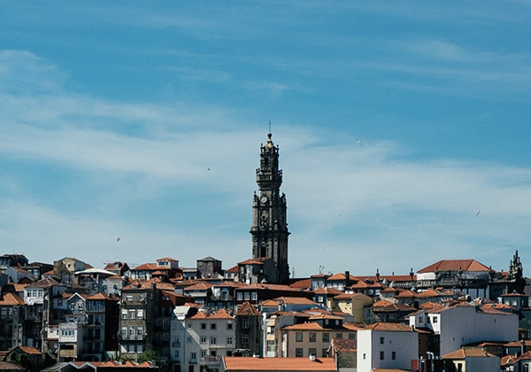 clerigos tower in porto portugal
