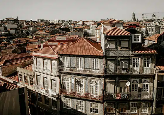Porto downtown top view