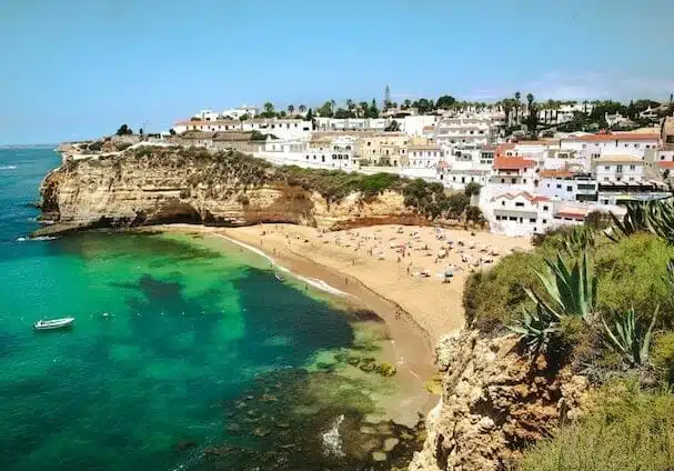 Different property types in the Algarve near waterfront during daytime