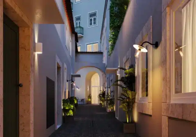 view of the patio in Alcantara, Lisbon